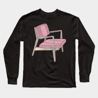 Pink Modern Chair Long Sleeve T-Shirt